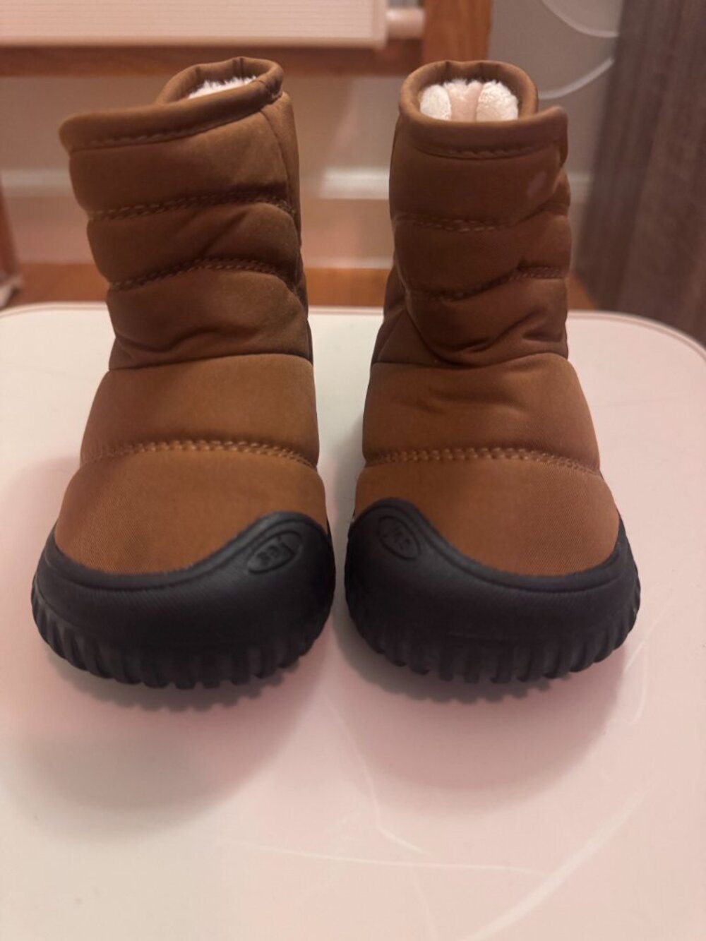 Toddler Baby Snow Boots Winter Walking Shoes (Size 6 | Size 18-24 months)
